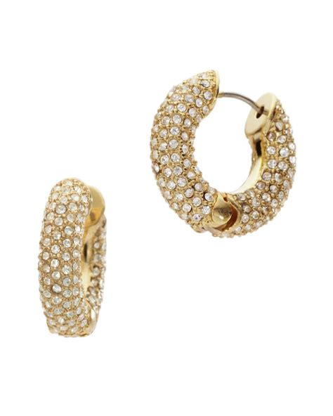 Michael Kors Pave Huggie Earrings 